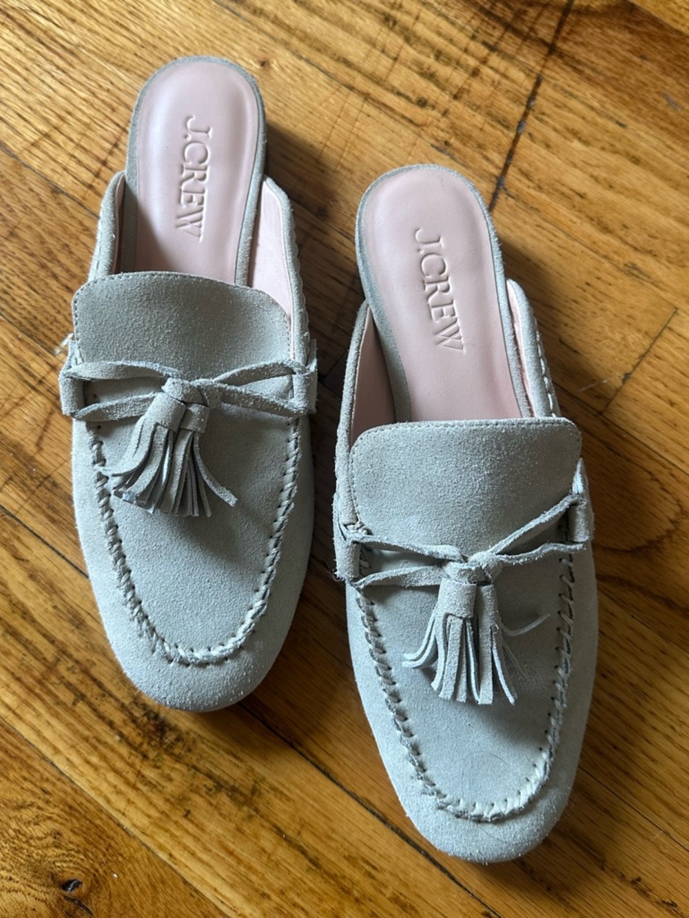 J.Crew suede mule loafers